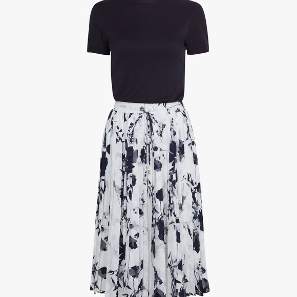 Ted Baker Mockable Midi Dress in Bluebell White Blue 6 - Picture 3 of 10